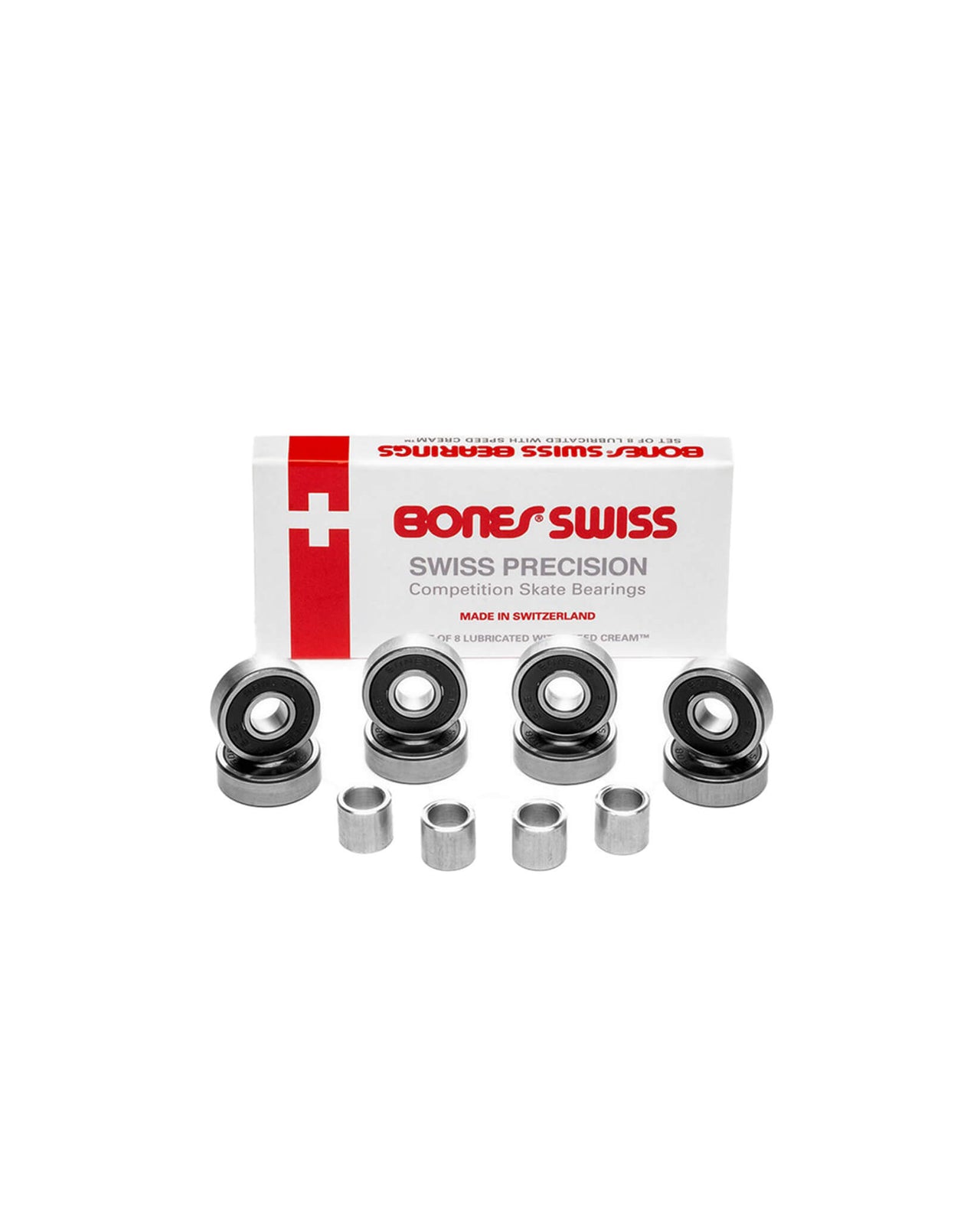 Bones Swiss Skateboard Bearings 8 Pack Bearings