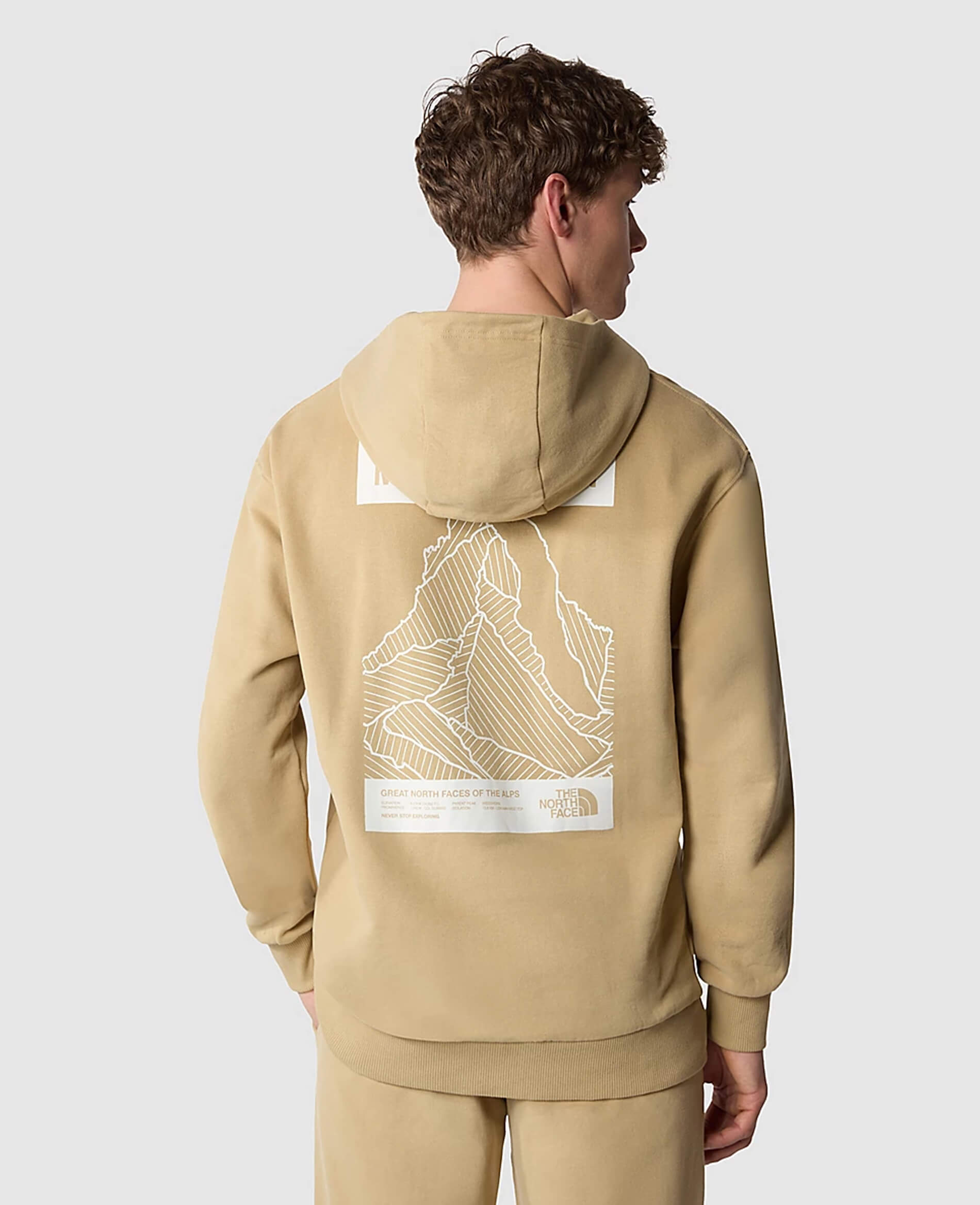 The north face khaki on sale hoodie